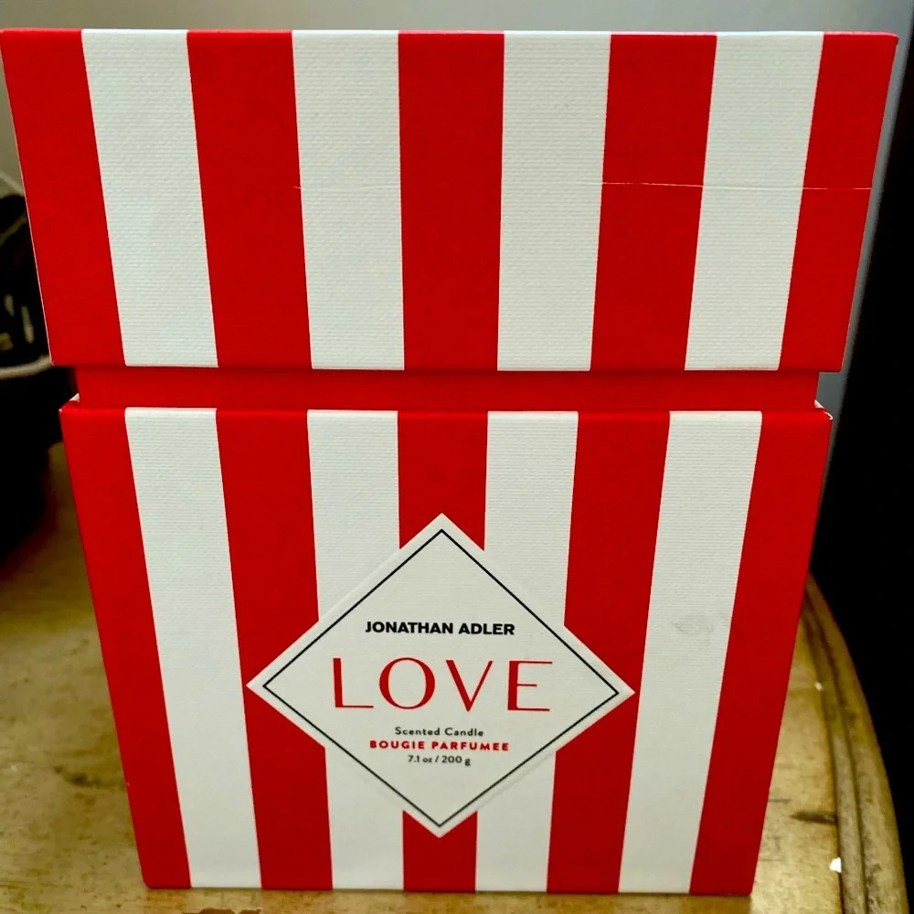 Jonathan Adler Vices Red and White Stripe Box